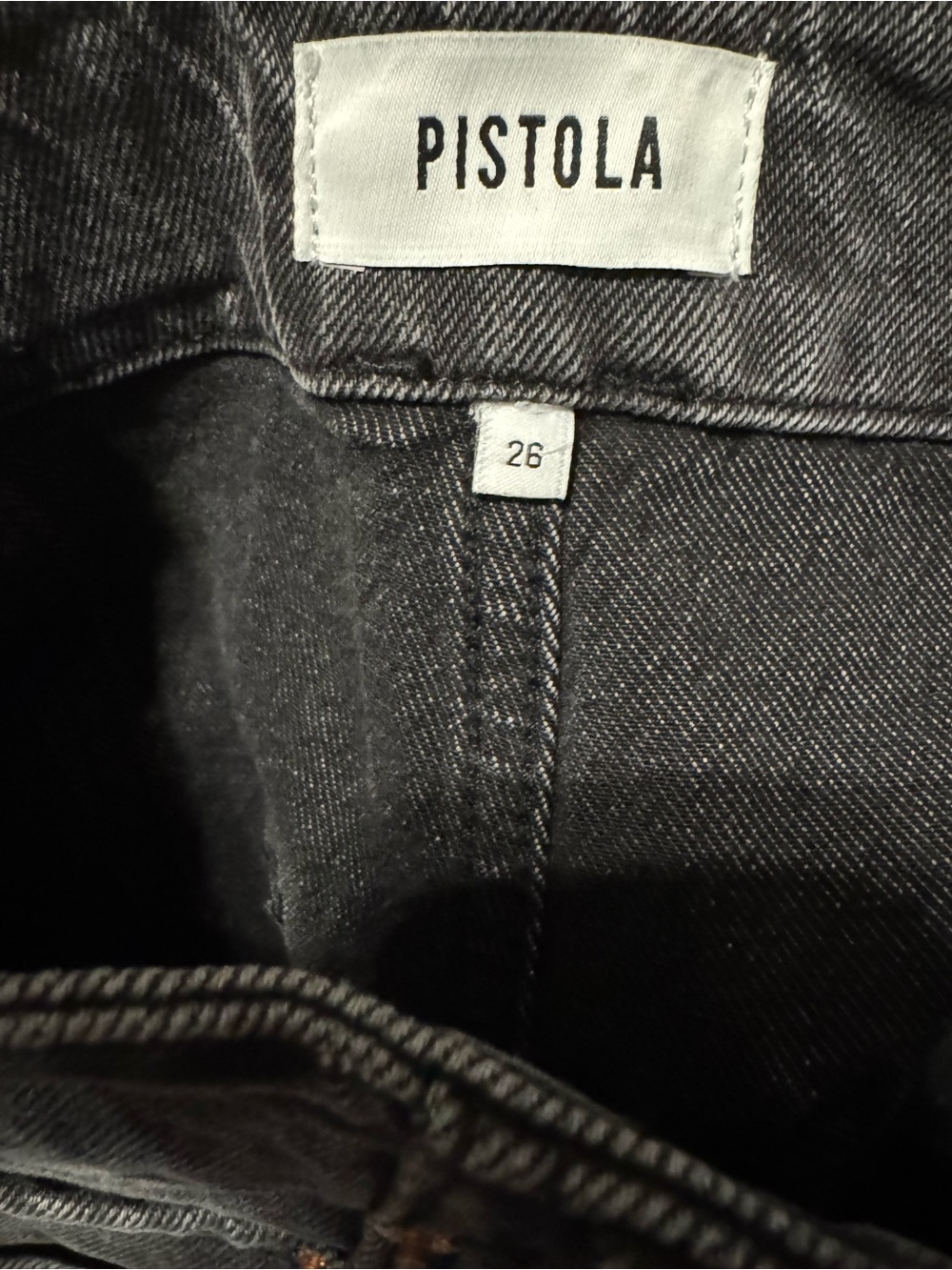 Pistola Jeans Scarlett High Rise Wide Leg Gaucho Black Revolve NWT 26 - Picture 9 of 10